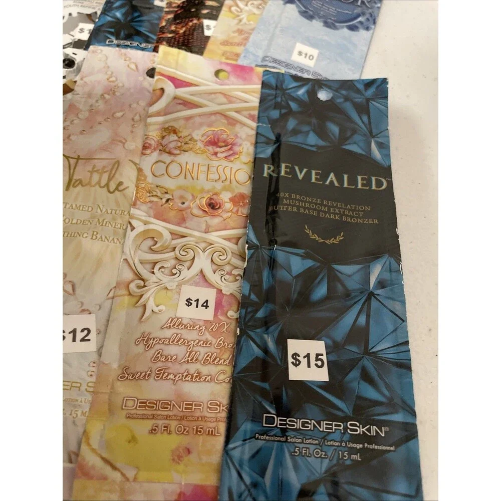 15 Sample Packets Indoor Tan Tanning Bed Lotion LOT Deal!